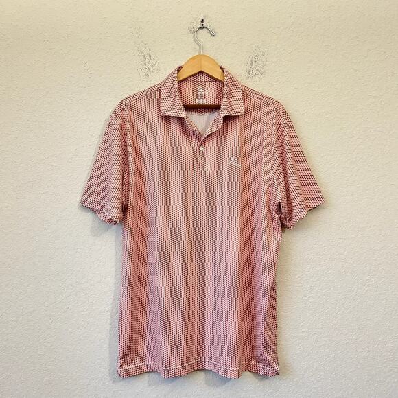 RHOBACK The Don't Mess Polo Shirt Burnt Orange TX Performance Golf Preppy - Picture 1 of 9